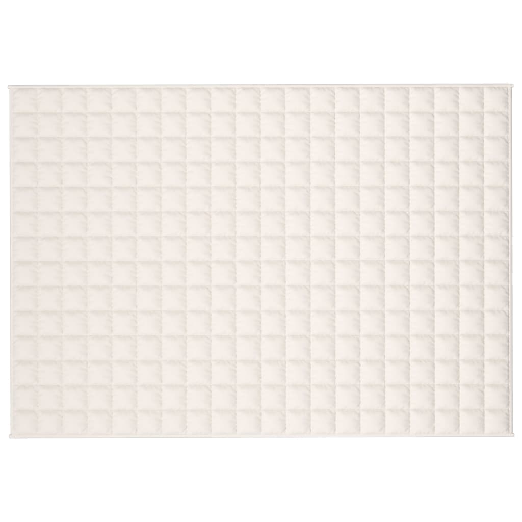 Vidaxl verzwaringsdeken 137x200 cm 6 kg stof lichtcrèmekleurig