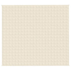 Vidaxl verzwaringsdeken 200x220 cm 9 kg stof lichtcrèmekleurig