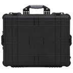Vidaxl flightcase op wieltjes 63x50x23 cm pp zwart