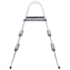 Vidaxl zwembadladder 84 cm staal grijs