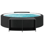 Vidaxl opbergschappen 2 st poly rattan zwart