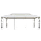 VidaXL Prieel met dubbel dak 6x3 m wit