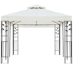 VidaXL Prieel met dubbel dak 6x3 m wit