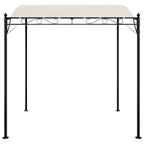 VidaXL Luifel 2x2,3 m 180 g m² stof en staal crèmekleurig