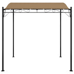 VidaXL Luifel 2x2,3 m 180 g m² stof en staal taupe