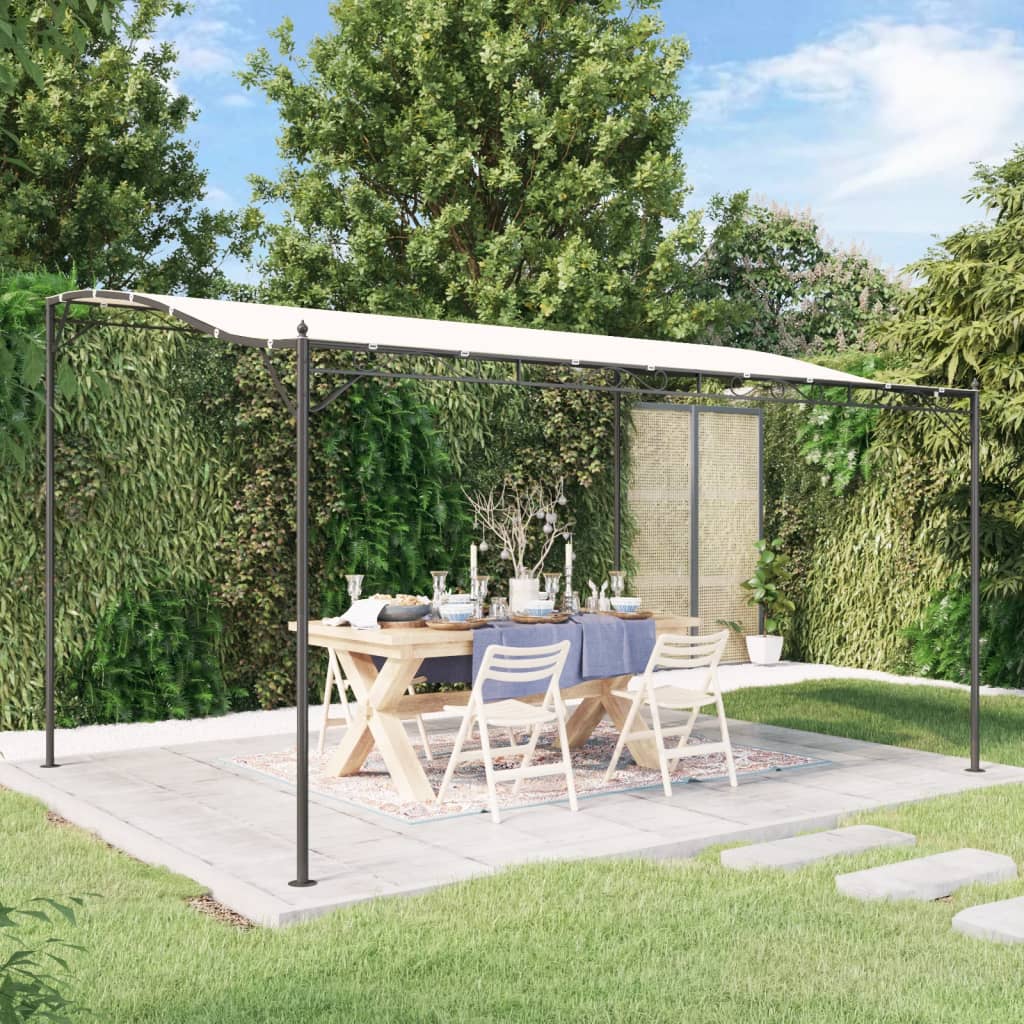 Vidaxl luifel 4x3 m 180 g m² stof en staal crèmekleurig