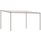 Vidaxl prieel 4x4 m 180 g m² stof en staal wit