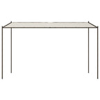 Vidaxl prieel 4x4 m 180 g m² stof en staal wit