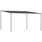 Vidaxl prieel 4x4 m 180 g m² stof en staal antracietkleurig