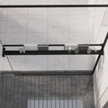 Vidaxl doucheschap voor inloopdouchewand 118 cm aluminium zwart