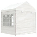 Vidaxl prieel met dak 2,28x2,23x2,69 m polyetheen wit