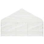 VidaXL Prieel met dak 5,88x2,23x3,75 m polyetheen wit