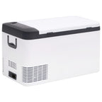Vidaxl koelbox met handvat en adapter 18 l pp pe zwart en wit