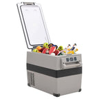 Vidaxl koelbox met handvat en adapter 35 l pp pe zwart en grijs