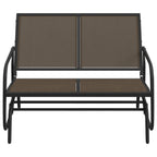 Vidaxl schuifbank tuin 120,5x76x86,5 cm textielfolie en staal bruin