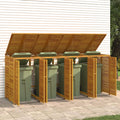 VidaXL Vuilnisbakberging viervoudig 280x89x117 cm massief acaciahout