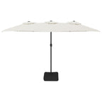 VidaXL Parasol dubbel 449x245 cm zandwit