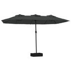 Vidaxl parasol dubbel 449x265 cm antracietkleurig