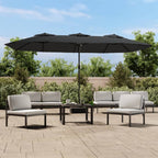 Vidaxl parasol dubbel 449x265 cm antracietkleurig