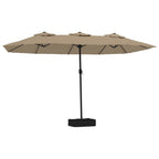 VidaXL Parasol dubbel 449x245 cm taupe