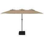 VidaXL Parasol dubbel 449x245 cm taupe