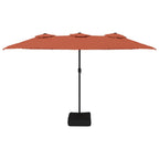 Vidaxl parasol dubbel dak 449x245 cm terracottakleurig