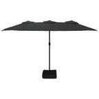 Vidaxl parasol dubbel dak 449x265 cm zwart