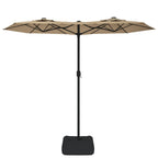 Vidaxl parasol dubbel dak 316x145 cm taupe