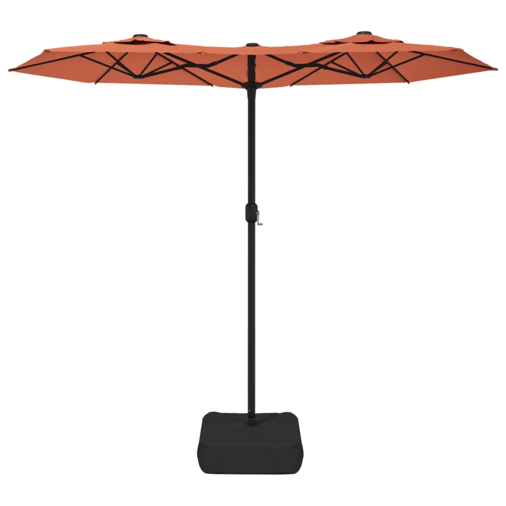 Vidaxl parasol dubbel dak 316x145 cm terracottakleurig