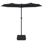 Vidaxl parasol dubbel dak 316x145 cm zwart
