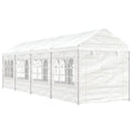 VidaXL Prieel met dak 8,92x2,28x2,69 m polyetheen wit