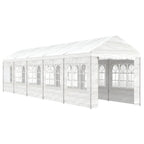 VidaXL Prieel met dak 11,15x2,28x2,69 m polyetheen wit