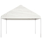 VidaXL Prieel met dak 6,69x4,08x3,22 m polyetheen wit