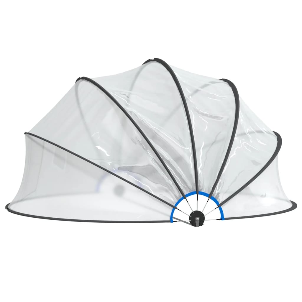 Vidaxl zwembadoverkapping rond 406x203 cm pvc