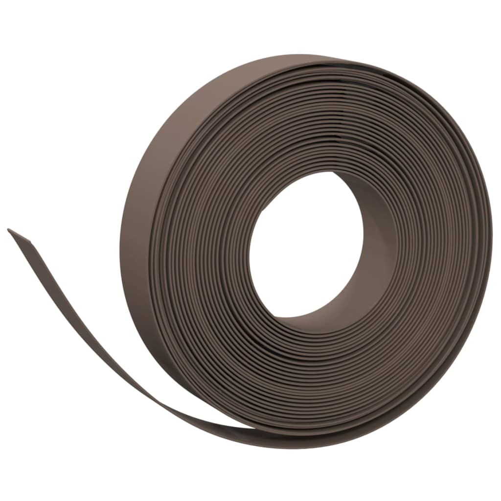 Vidaxl tuinranden 2 st 10 m 10 cm polyetheen bruin