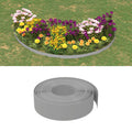 Vidaxl tuinranden 2 st 10 m 15 cm polyetheen grijs