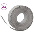 Vidaxl tuinranden 3 st 10 m 15 cm polyetheen grijs
