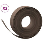 Vidaxl tuinranden 2 st 10 m 15 cm polyetheen bruin