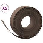 Vidaxl tuinranden 5 st 10 m 15 cm polyetheen bruin