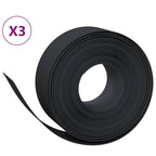 Vidaxl tuinranden 3 st 10 m 20 cm polyetheen zwart