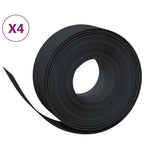 Vidaxl tuinranden 4 st 10 m 20 cm polyetheen zwart