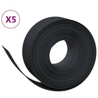 Vidaxl tuinranden 5 st 10 m 20 cm polyetheen zwart