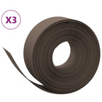 Vidaxl tuinranden 3 st 10 m 20 cm polyetheen bruin