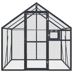 Vidaxl volière 1,79x2x1,85 m aluminium antracietkleurig