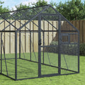 VidaXL Volière 1,79x6x1,85 m aluminium antracietkleurig