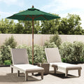 VidaXL Parasol met houten paal 196x231 cm groen