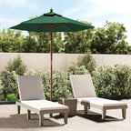VidaXL Parasol met houten paal 196x231 cm groen
