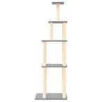 Vidaxl kattenmeubel met sisal krabpalen 183 cm lichtgrijs