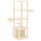 Vidaxl kattenmeubel met sisal krabpalen 147 cm crèmekleurig