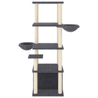 Vidaxl kattenmeubel met sisal krabpalen 147 cm donkergrijs